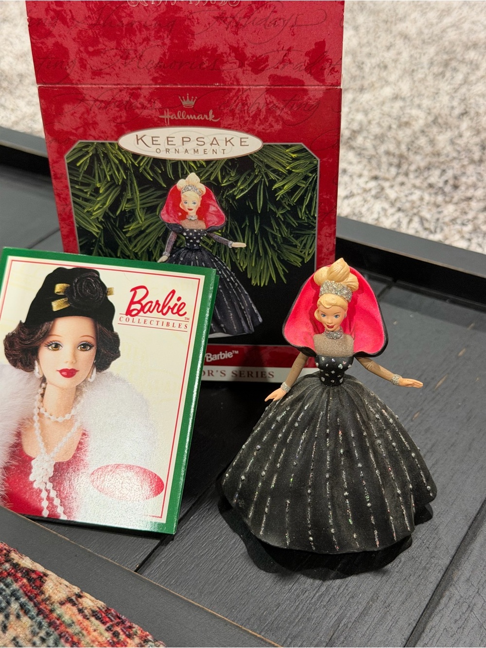 Hallmark Barbie Keepsake Ornament in Black and Pink